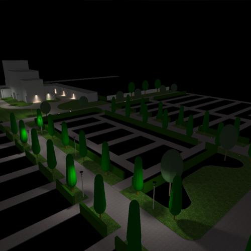 Belysning av kyrkor och kyrkogårdar - 3D-modell - Galleribild 5